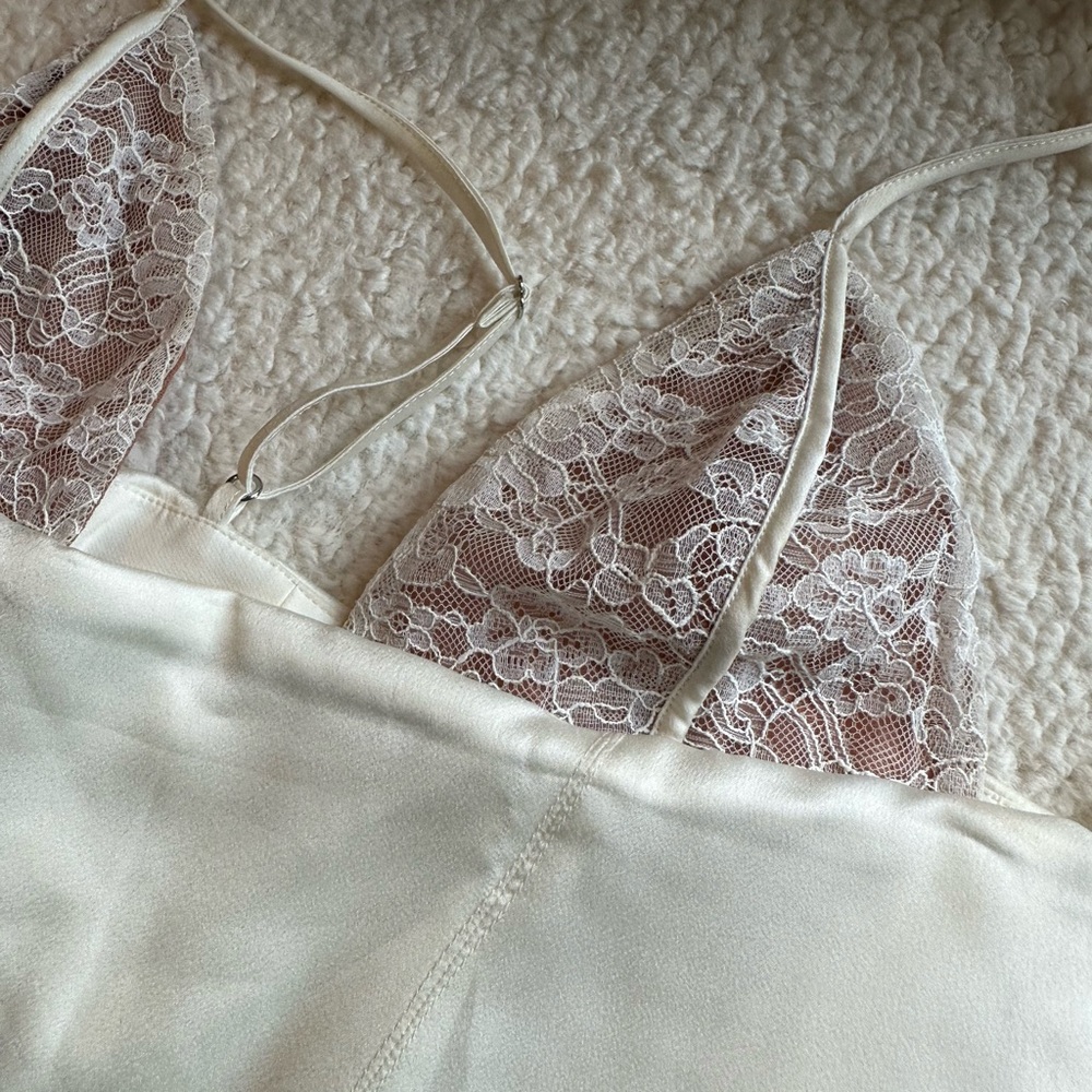 House of CB Emilee Ivory Satin and Lace Corset